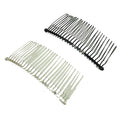 Silver Black 25teeth Plain Metal Wire Hair Combs for Bridal Hair Accessories Twisted Side Comb