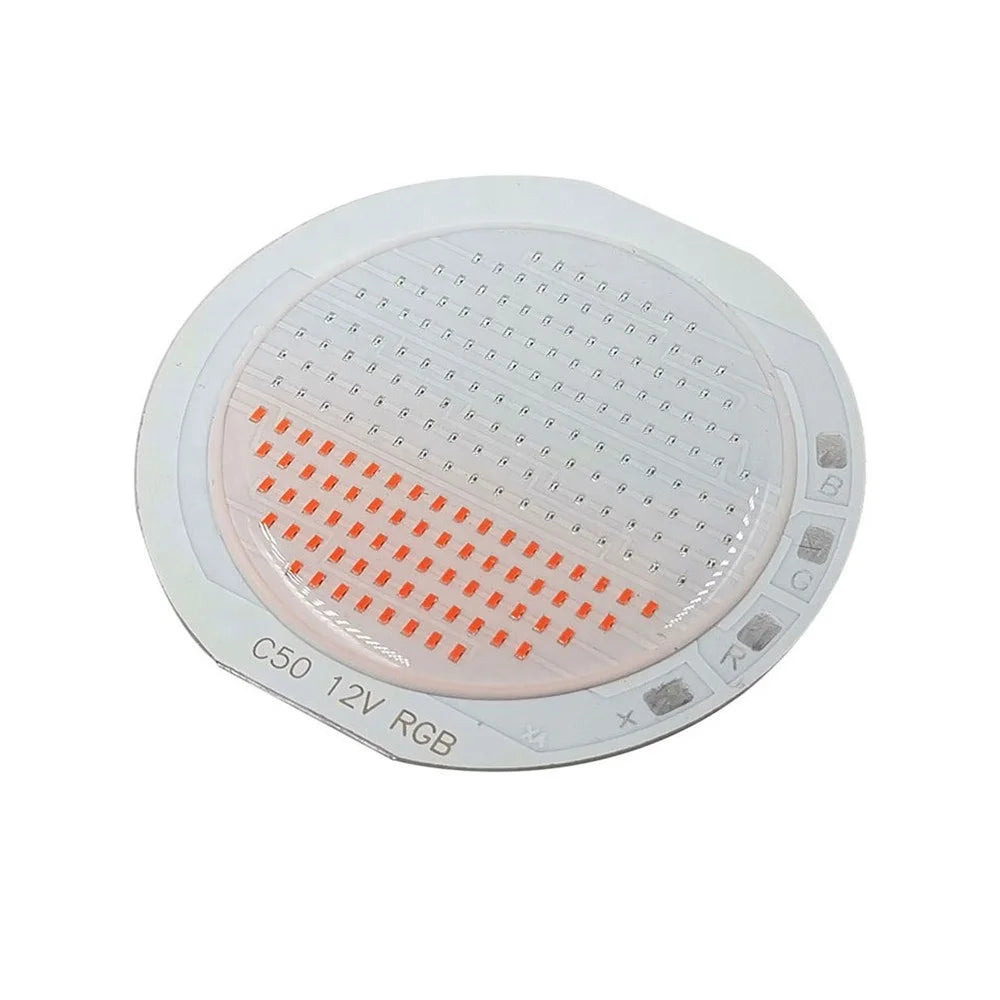 ShenZhen IHY Custom Diameter 50MM 50W 12V DC RGB Round High Power COB LED Ra80 5000lm for Flood Light