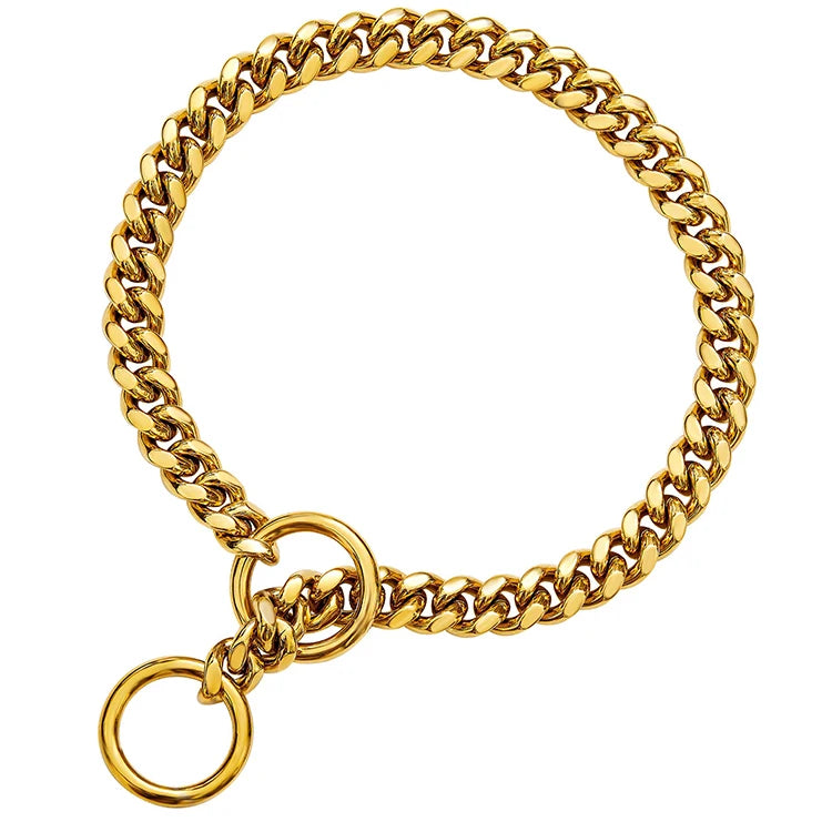 Best Selling Luxury Gold Dog Collar New Design Personalized Chain Collar at Reasonable Price