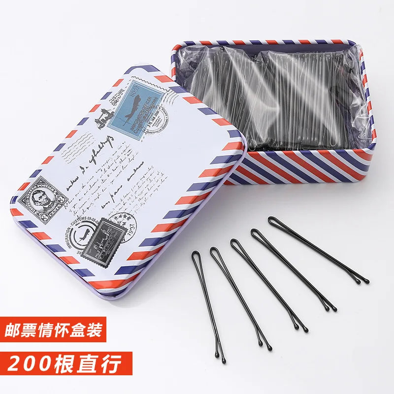 ShanHai Wholesale of New Korean Style Black Straight Line Hair Clips Fashionable and Simple Girl Bangs Small Hair Clips