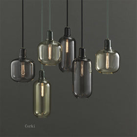 Danish Design Normann Amp LED Pendant Lights Retro Industrial Glass Hanging Lamp Led Marble Light Restaurant Home Decor Fixtures