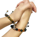 6 Colors Handmade Stone Crystal Adjustable Boutique Valentines Couple Gift Bracelet Magnetic Ball Charm Pendant Bracelets