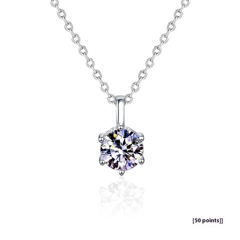 Lateefah Wholesale Pendant Design Jewelry 925 Sterling Silver Moissanite Necklace for Women Gift