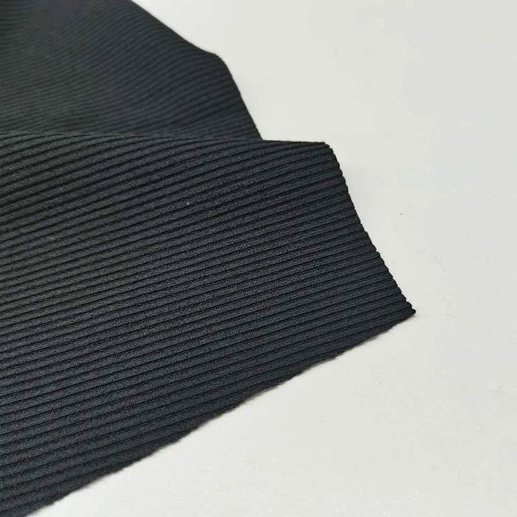 Trending Products 2021 New Arrivals 100% Polyester 2*2 Rib Knit Fabric for Clothing