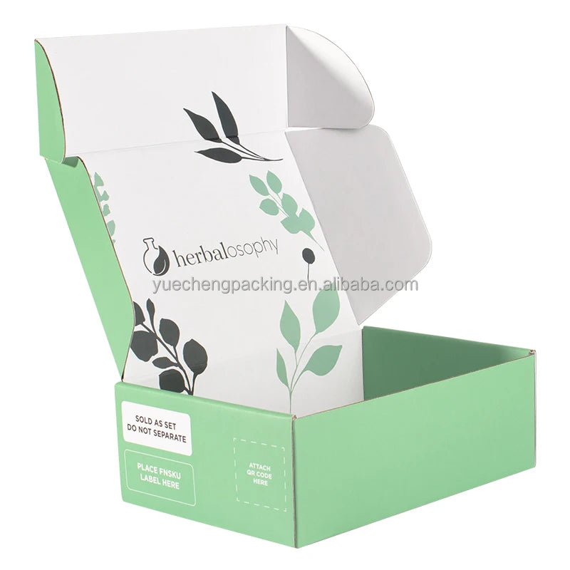 Luxury Biodegradable Corrugated Shipping Mailer Packaging Box Free for Clothing Socks Matt Lamination for Face Cream Mailing