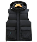 Down Cotton Waistcoat Men's Winter Wear Thick Warm Teenage Student Vest Outdoor Cargo Coat