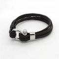 Vachette Clasp Braided Leather Bracelet Mens Bracelets Leather Oem Manufacturer