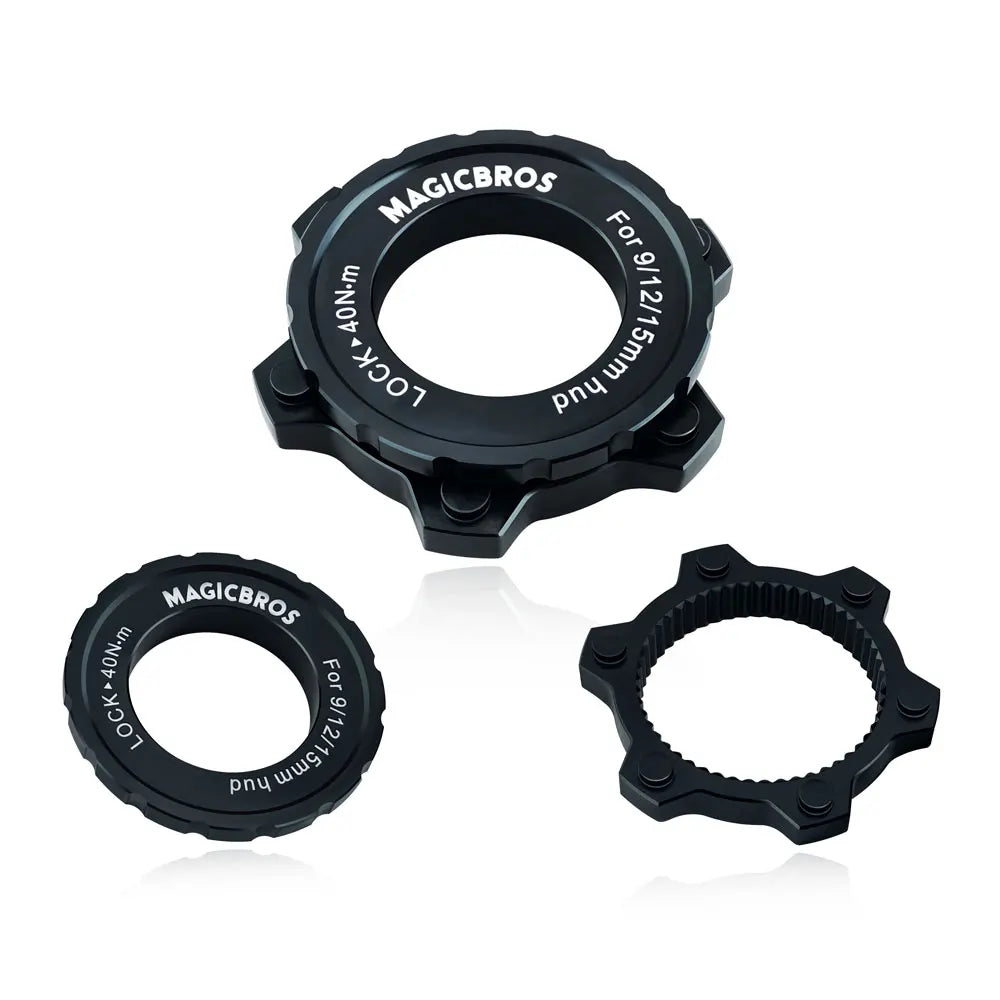 Centerlock Adapter Bicycle Disc Brake Hub 6-Bolt Conversion Wheel Hub Al Alloy Black/Red Easy Installation