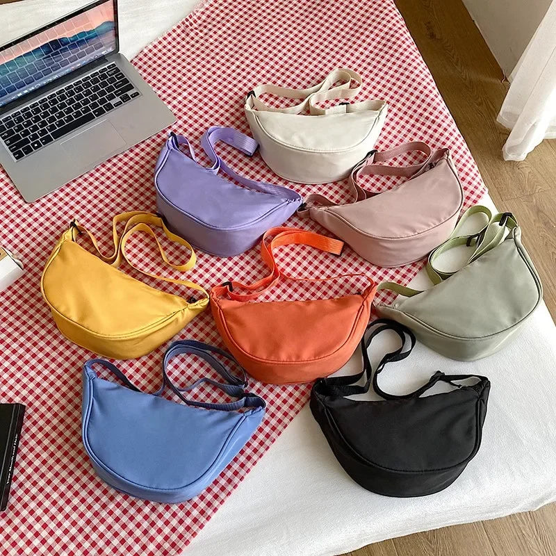Simple Design Women's Hobos Shoulder Bags Fashion Female Small Crossbody Bag Men Outdoor Sports Phone Pouch Bag Purse Handbags