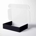 Factory Wholesale Black Mailer Box Corrugated Board Underwear Gift Packaging Paper Boxes for Clothes