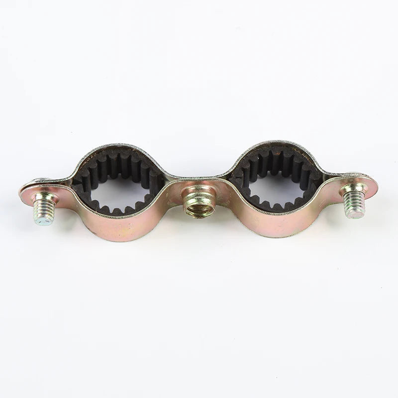 2025 Double Pipe Clamps 1" Size of Double Clamp With Screw of M6 Hole Single Pipe Clip Set Plastic M6 Pipe Clamp Fittings