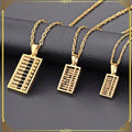 Tiktok Same Lucky Abacus Titanium Steel Stainless Steel Abacus Pendant Adjustable Beads Stainless Steel Popular Ornament