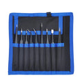 9PCS Anti-static ESD Stainless Steel Precision Tweezers Set Repair Tool for Diamond Eyelash Electronic Mobile Phone
