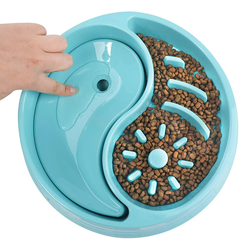 2021 New Pet Bowl 2 in 1 Slow Water Feeder Dog Bowl Insert Anti- Gulping Pet Bowl Dog