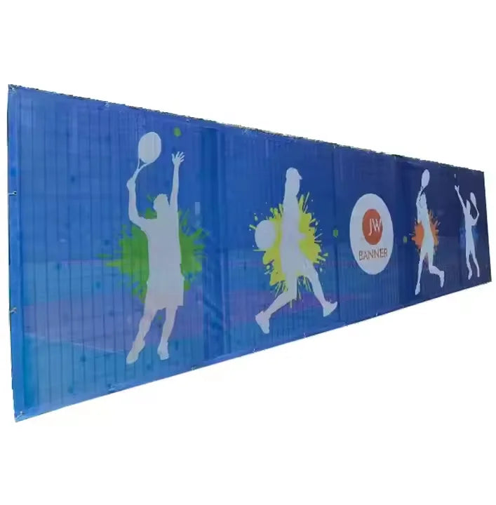 High Visibility Mesh Fence Banner With Anti Flutter Technology for Windy Areas