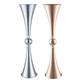 Metal Trumpet Flower Vase for Table Centerpiece Wedding Hotel Home Decoration