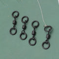 20pcs  Carp Fishing Accessories High Carbon Steel Double Swivel Rig Rings Ball Bearing Rolling Swivel Size 11 Clip Swivel Rigs
