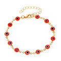 Hot Selling Fashion Handmade Lucky Eyes Charm Bracelet for Women Friendship Jewelry Turkish Lucky Evil Blue Eyes Bracelet