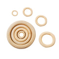 High Quality Round Unfinished Natural Wood Ring Lotus Circle Ring for DIY Jewelry Making