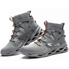 Diansen 799 Breathable Unisex Safety Working Boots Mesh Upper Rubber Waterproof Non-slip EVA Steel Toe Safety Shoes for USA