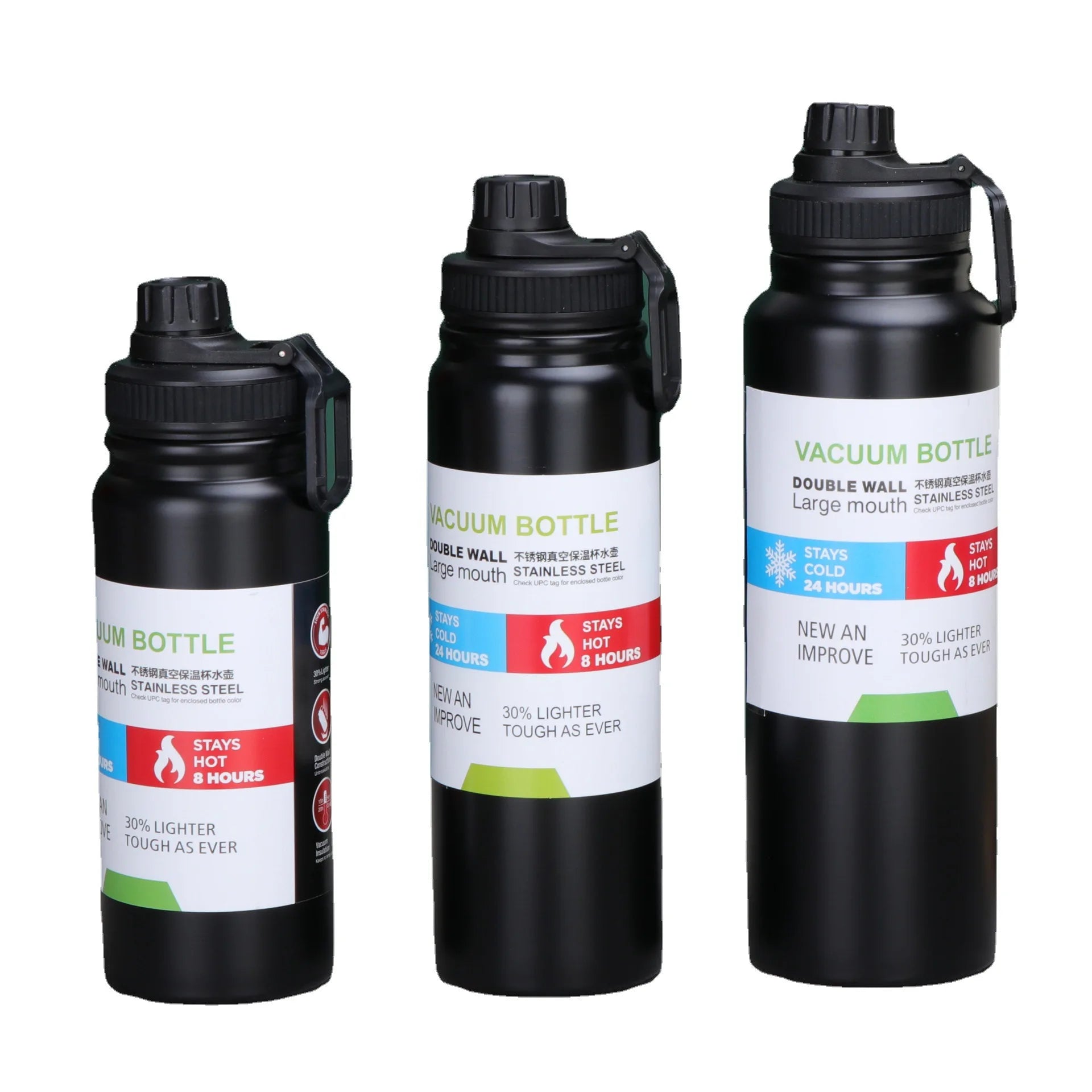 Insulated Sport Thermos Bottle Large-capacity Stainless Steel Water Bottle Travel Cup Double Wall Vacuum Flask Thermal Mug