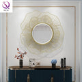 Modern Simple Wall Gold Iron Decoration Hanging Fashion Creative Interior Decoration Circular Wall Mirror