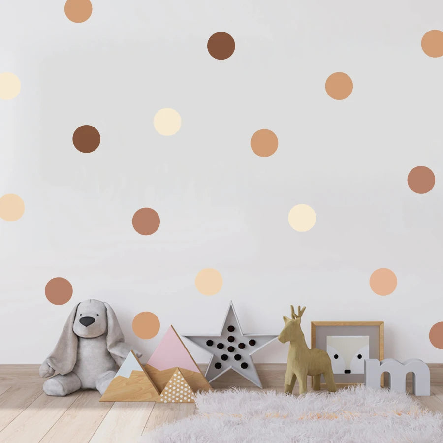 Home Decoration Adhesive Diy Polka Dot Wall Sticker for Kids Children Nursery School Decor