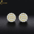 Wholesale Price Rappers Jewelry Hip Hop Mens 925 Sterling Silver VVS Moissanite Lab Diamond Screw Back Stud Earrings
