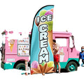 Advertising Custom Featherless Flag Ice Cream Beach Flags Banners for Commercial Advertising Signs