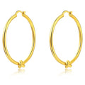 Vintage Engagement Fashion Simple Brass Electroplated 18k Gold Knot Exaggerated Big Hoop Earrings Customized Jewelry