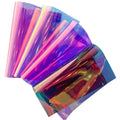 Premium Transparent Holographic PVC Film Roll PVC Smooth Plastic Film Gift Craft for Cosmetic Bags and Packaging