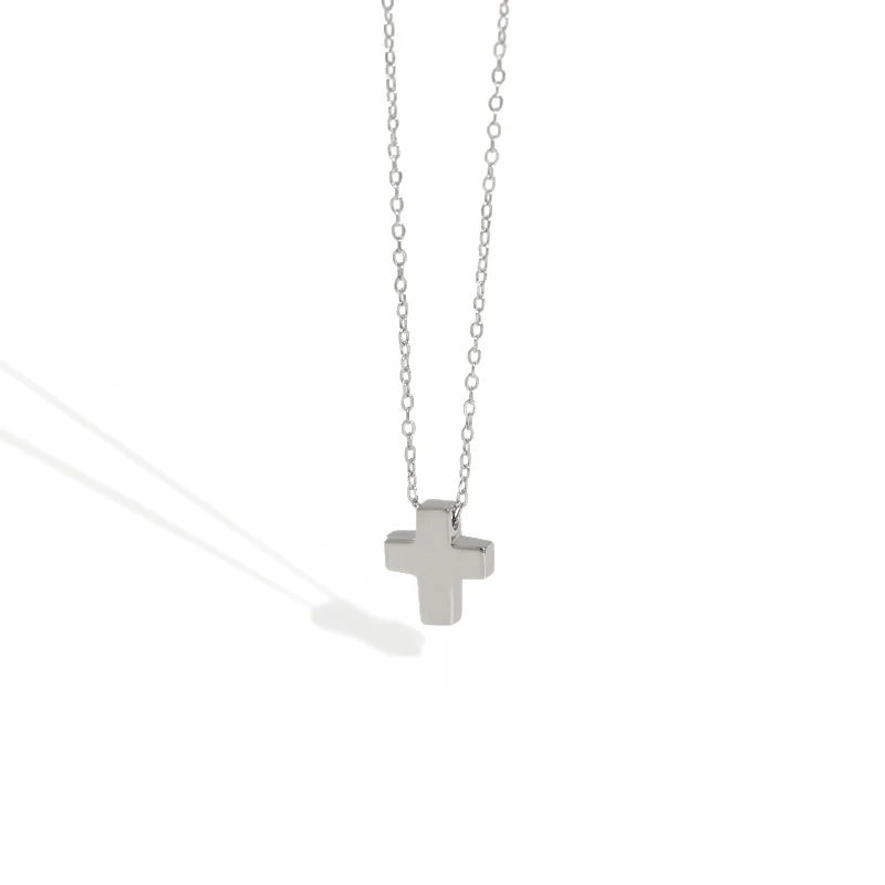 HXL204 Fashion Simple Cross Pendant Necklace for Women Friends Gifts Silver Cross Chain Charm Bohemian Jewelry