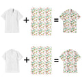 Custom Sublimated Hawaiian Casual Shirts Poplin Fabric with Anti-Wrinkle Feature Cuban Collar Aloha Shirts Allover Printing