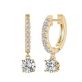 Starsgem  14k Gold Def Vs Vvs Synthetic Diamond Prong Style Claw Setting Earring 5mm  Lab Grown Diamond Earrings