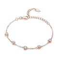 European Bracelet Charm Simple Beauty Bracelet Sterling Silver Fashion Personality Heart-Shaped S925 Silver Bracelet