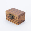 Poya Wholesale High Quality Square Soild Zebrawood Wooden Ring Box