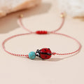Go2boho Bead Synthetic Turquoise Ladybug Stack Martis Series Jewelry New Greek March Bracelets for Her His