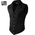 Liu Ming Men's Casual Formal Waistcoats 2025 Vintage Fashion Trends Breathable Sleeveless V-Neck Vest Blazer for Autumn Wear