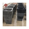 Modern Outdoor Natural Granite Stone Pedestal Sink with Drainer for Hotel Bathroom Countertop