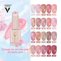 Vinimay 36 Colors Nude Nail Gel Polish Bright Sakura Pink Gel Nail Polish Set Box Soak Off UV Gel Polish Set for Salon