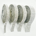 Bling 3mm Motif Rhinestone Tape Self-Adhesive Diamond Ribbon for Crafting DIY Art & Decoration Crystal Rhinestone Strips Wrap MegaBDM
