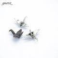 YuenZ Antique Silver Plated Zinc Alloy Necklaces Pendants Jewelry Paper Crane Charms Diy Handmade Jewelry Findings J245