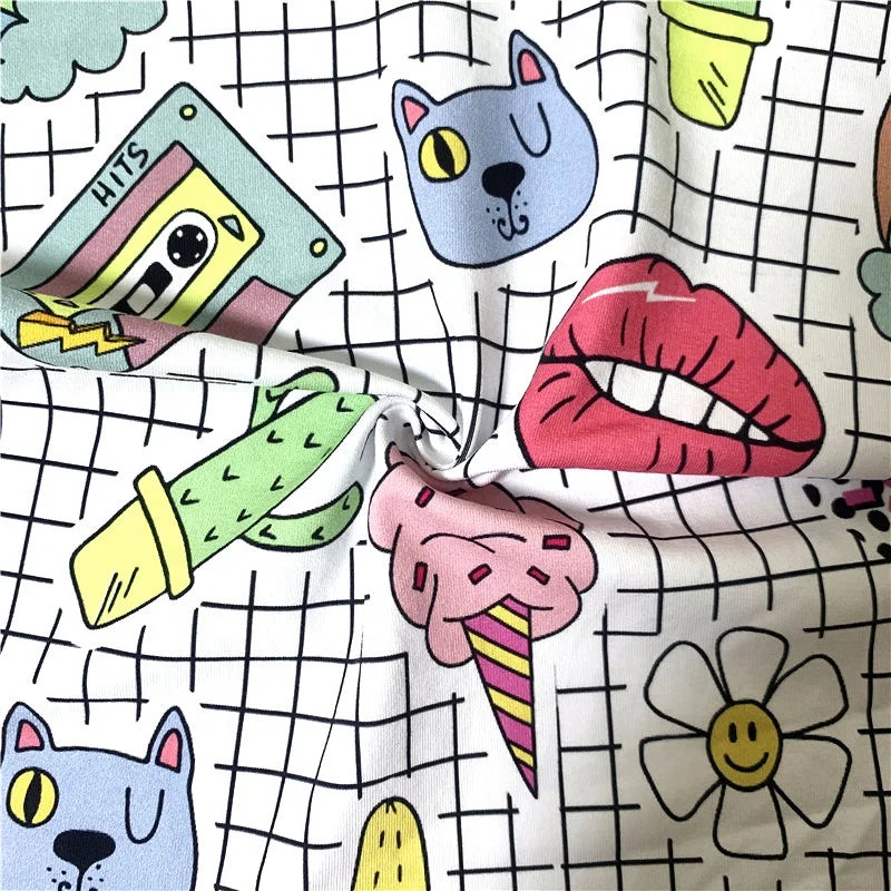 New Design 95%Cotton 5%Spandex Super Soft Custom Printed Cotton Jersey Fabric 230-250GSM