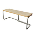 Luxury Design Bedroom Rattan Seat Stainless Steel Frame Bed Tail Stool Swap Shoe Bench