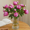 Factory European Style 2 Head Simulated Peony Wedding Home Soft Decoration Flower Arrangement Silk Flowers Art Peony Photo Prop