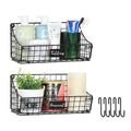 4-pack Hanging Wall Iron Wire Basket Eco-Friendly Metal Wall Organizer Baskets Rack Home Storage Kitchen Utensil Holder