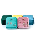 Luxury Velvet Mini Travel Jewelry Tray Velvet Ring Storage Box Ring Display Tray Factory Wholesale Velvet Custom Jewelry Box