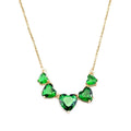 Eternal Classic Design Fashion Jewelry Stainless Steel 18K Gold Plated Heart Shape Zircon Pendant Women Minimalist Necklace