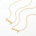 Joolim Jewelry 18K Gold Plated Stainless Steel Mama Amour Letter Pendant with Zirconia Dainty Chain Necklace for Fashion & Gifts