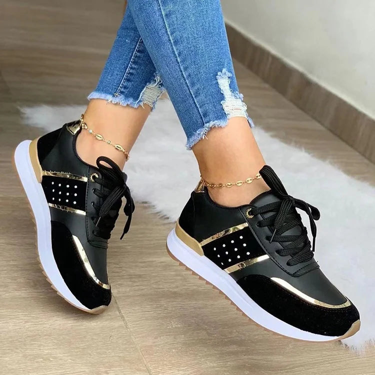 Y Factory Wholesale Walking Style Ladies Running 35-43 Large Size Sports Casual Shoes New Thick-soled Sport Women's Shoes